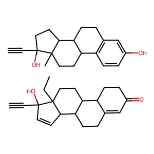 Ethinyl estradiol mixture with Gestodene structure