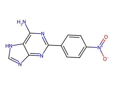 2-(p-Nitrophenyl)adenine structure