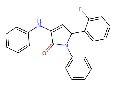 5-(2-Fluorophenyl)-1-phenyl-3-(phenylamino)-3-pyrrolin-2-one structure
