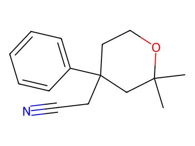 2-(2,2-Dimethyl-4-phenyltetrahydro-2H-pyran-4-YL)acetonitrile structure