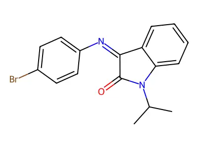 3-(4-Bromophenyl)imino-1-propan-2-ylindol-2-one structure