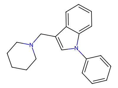 Indole, 1-phenyl-3-(piperidinomethyl)- structure