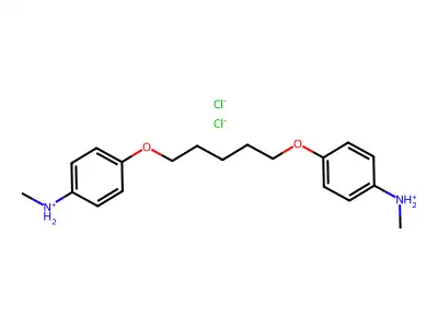 Aniline, 4,4'-(pentamethylenedioxy)bis(N-methyl-, dihydrochloride structure