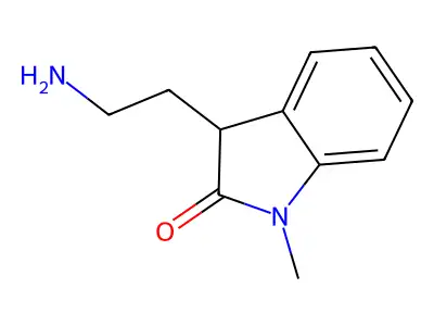 3-(2-Aminoethyl)-1-methyl-1,3-dihydro-2H-indol-2-one structure