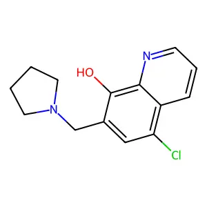 5-Chloro-7-(pyrrolidin-1-ylmethyl)quinolin-8-ol structure