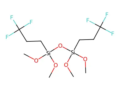 Disiloxane, 1,1,3,3-tetramethoxy-1,3-bis(3,3,3-trifluoropropyl)- structure