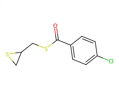 Benzoic acid, p-chlorothio-, S-2,3-epithiopropyl ester structure