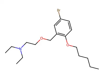 Triethylamine, 2-(5-bromo-2-pentyloxybenzyloxy)- structure
