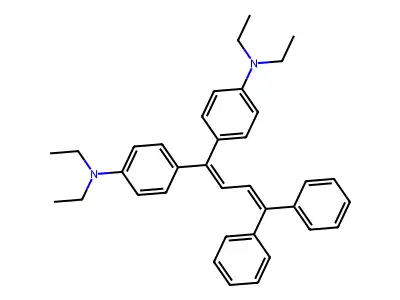 Benzenamine, 4,4'-(4,4-diphenyl-1,3-butadienylidene)bis[N,N-diethyl- structure