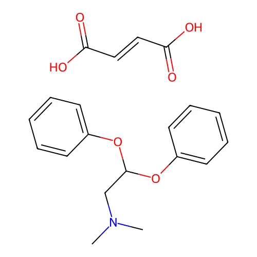 but-2-enedioic acid;N,N-dimethyl-2,2-diphenoxyethanamine structure