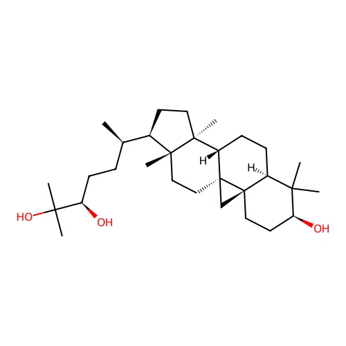 Cycloartane-3,24,25-triol structure