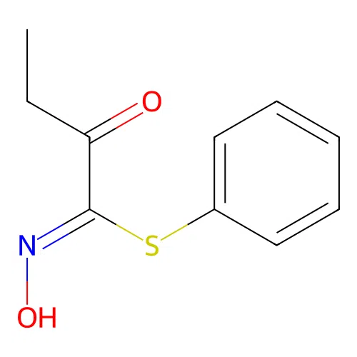 Phenyl N-hydroxy-2-oxobutanimidothioate structure