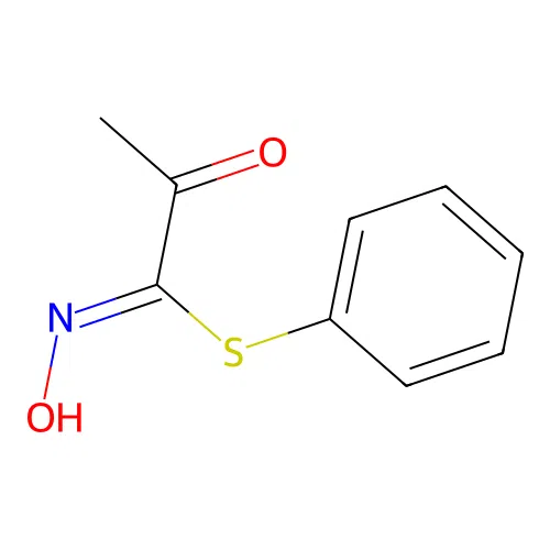 Propanimidothioic acid, N-hydroxy-2-oxo-, phenyl ester, (Z)- structure