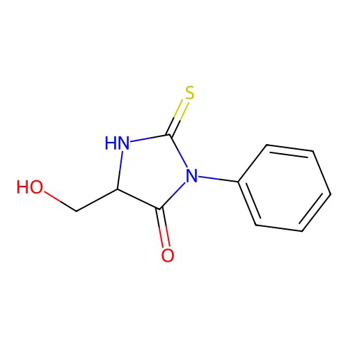 5-(Hydroxymethyl)-3-phenyl-2-thioxoimidazolidin-4-one structure