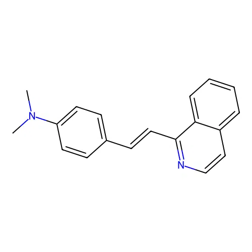 4-(2-isoquinolin-1-ylethenyl)-N,N-dimethylaniline structure