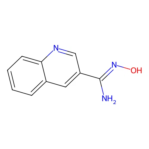 3-Quinolinecarboximidamide, N-hydroxy- structure