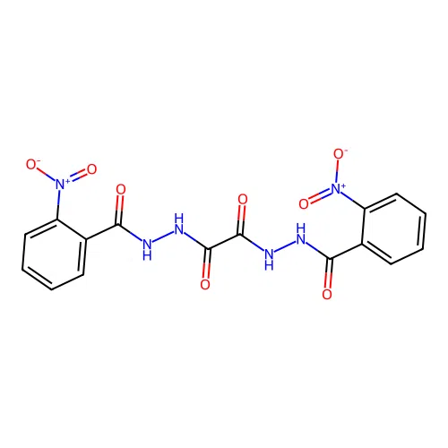 N'~1~,N'~2~-bis[(2-nitrophenyl)carbonyl]ethanedihydrazide structure