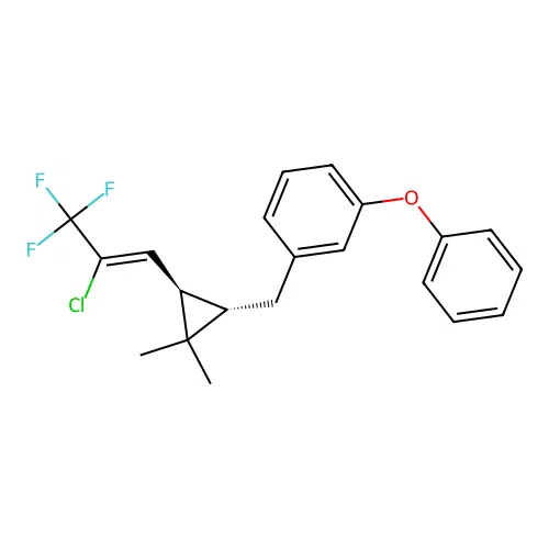 Benzene, 1-((3-(2-chloro-3,3,3-trifluoro-1-propenyl)-2,2-dimethylcyclopropyl)methyl)-3-phenoxy-, (1alpha,3beta(Z))- structure