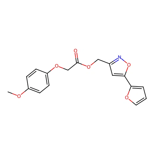 [5-(Furan-2-yl)-1,2-oxazol-3-yl]methyl 2-(4-methoxyphenoxy)acetate structure