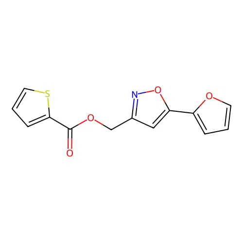 [5-(Furan-2-yl)-1,2-oxazol-3-yl]methyl thiophene-2-carboxylate structure