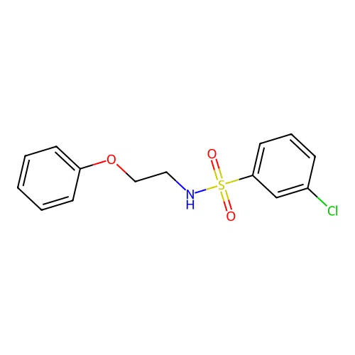3-chloro-N-(2-phenoxyethyl)benzenesulfonamide structure