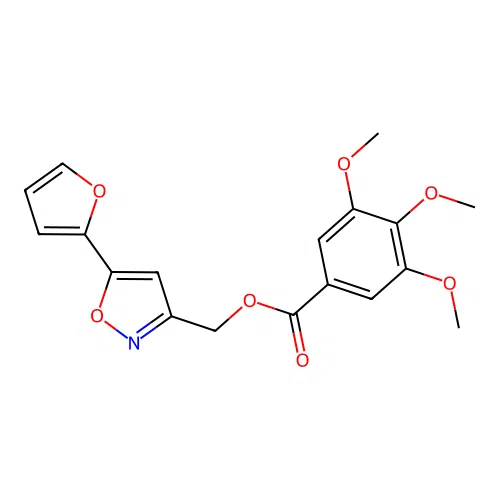 [5-(Furan-2-yl)-1,2-oxazol-3-yl]methyl 3,4,5-trimethoxybenzoate structure