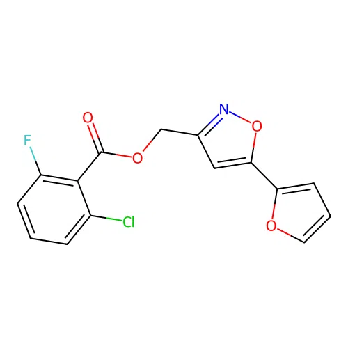 (5-(Furan-2-yl)isoxazol-3-yl)methyl 2-chloro-6-fluorobenzoate structure