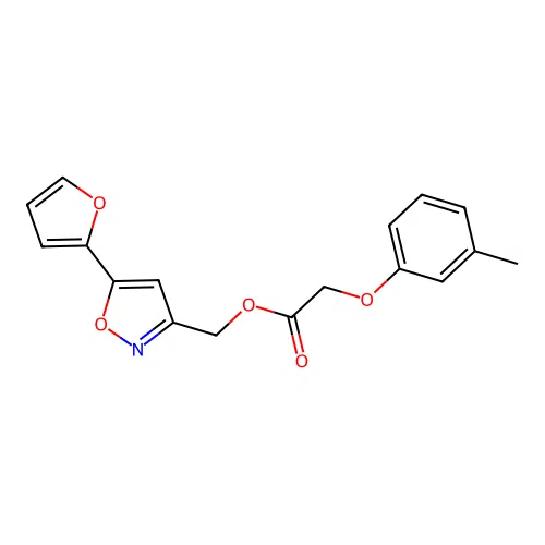 [5-(Furan-2-yl)-1,2-oxazol-3-yl]methyl 2-(3-methylphenoxy)acetate structure