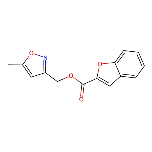 (5-Methyl-1,2-oxazol-3-yl)methyl 1-benzofuran-2-carboxylate structure