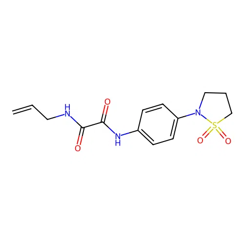 N1-allyl-N2-(4-(1,1-dioxidoisothiazolidin-2-yl)phenyl)oxalamide structure