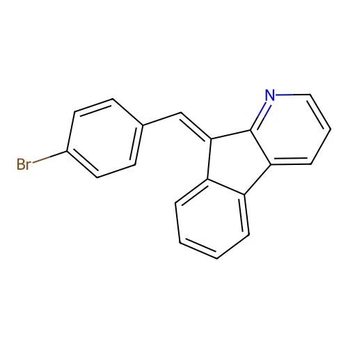 9H-Indeno(2,1-b)pyridine, 9-((4-bromophenyl)methylene)- structure