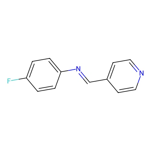 N-(4-fluorophenyl)-1-pyridin-4-ylmethanimine structure