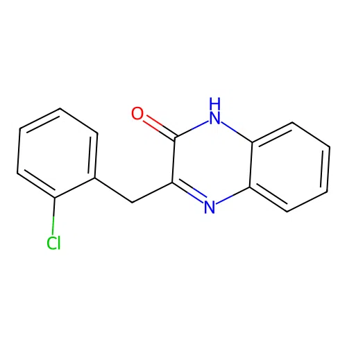 3-[(2-chlorophenyl)methyl]-1H-quinoxalin-2-one structure