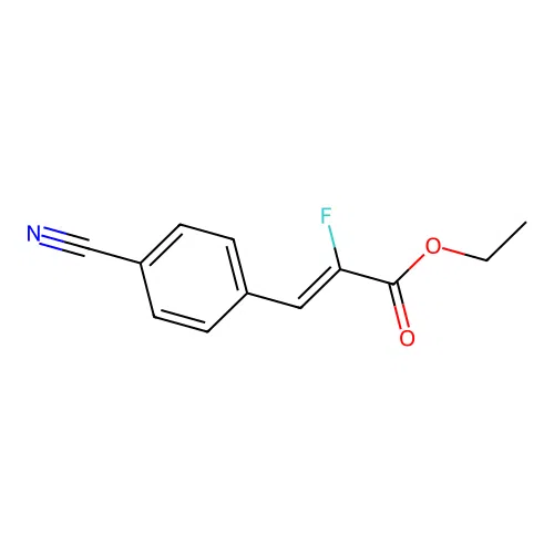 Ethyl alpha-fluoro-4-cyano-cinnamate structure