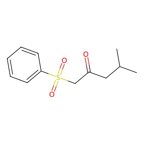 1-(Benzenesulfonyl)-4-methylpentan-2-one structure