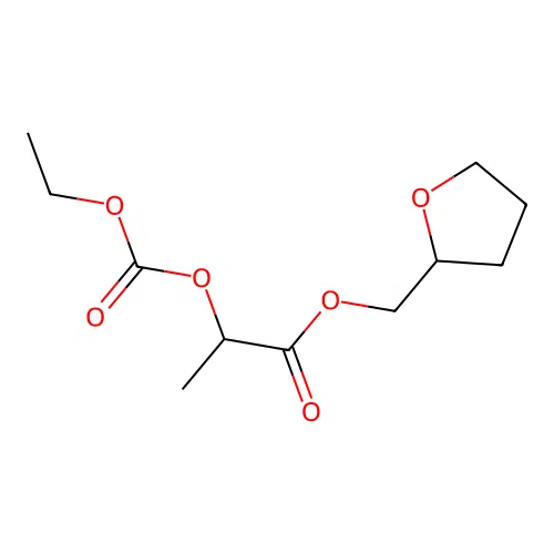 2-Ethoxycarbonyloxy-propionic acid tetrahydrofurfuryl ester structure