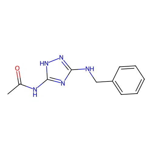 N-[5-(benzylamino)-4H-1,2,4-triazol-3-yl]acetamide structure