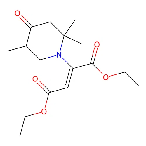 (2,2,5-Trimethyl-4-oxo-1-piperidyl)maleic acid diethyl ester structure
