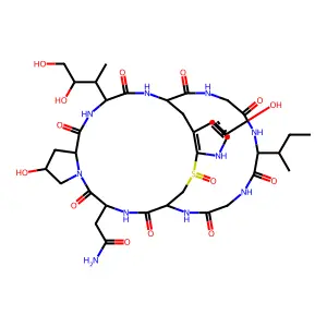 C39H54N10O14S structure