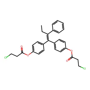 1,1-Bis(4-(3-chloropropionyloxyphenyl))-2-phenylbut-1-ene structure