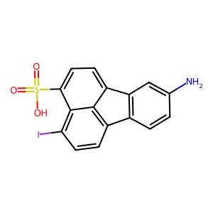 3-Fluoranthenesulfonic acid, 9-amino-4-iodo- structure