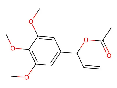 3,4,5-Trimethoxy-alpha-vinylbenzyl alcohol acetate structure