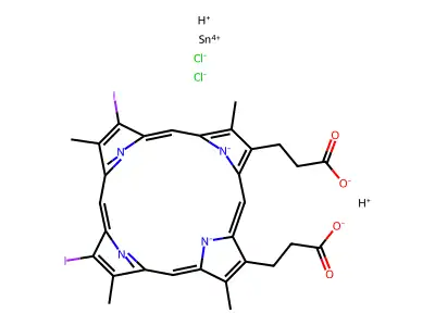 Sn Diiododeuteroporphyrin structure