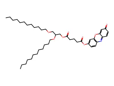 resorufinyl 1,2-O-dilaurylglycero-3-glutarate structure