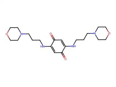 p-Benzoquinone, 2,5-bis((3-morpholinopropyl)amino)- structure