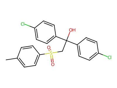 1,1-Bis(4-chlorophenyl)-2-[(4-methylphenyl)sulfonyl]-1-ethanol structure