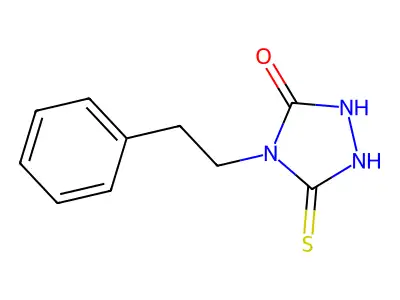 5-mercapto-4-(2-phenylethyl)-4H-1,2,4-triazol-3-ol structure