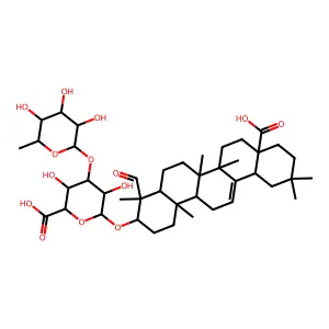 Gypsogenin 3-O-rhamnosylglucuronide structure