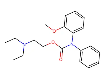 (o-Methoxyphenyl)phenylcarbamic acid 2-(diethylamino)ethyl ester structure