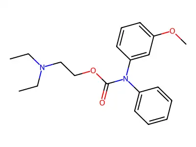 (m-Methoxyphenyl)phenylcarbamic acid 2-(diethylamino)ethyl ester structure